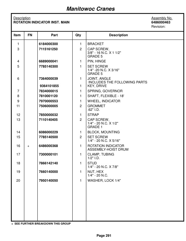 Grove RT65S Crane Parts Manual 39965 2016 2 Grove RT65S Crane Parts Manual 39965 2016-2