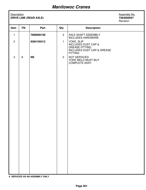 Grove RT65S Crane Parts Manual 41707 2012 3 Grove RT65S Crane Parts Manual 41707 2012-3