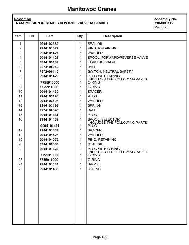 Grove RT740 Crane Parts Manual 45646 2021 3 Grove RT740 Crane Parts Manual 45646 2021-3