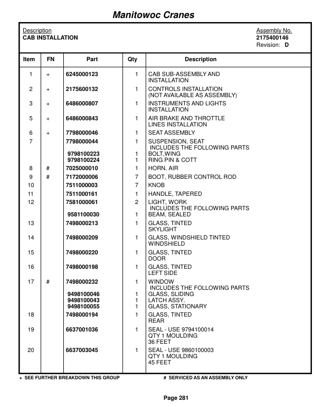 Grove RT740 Crane Parts Manual 49672 2016 2 Grove RT740 Crane Parts Manual 49672 2016-2