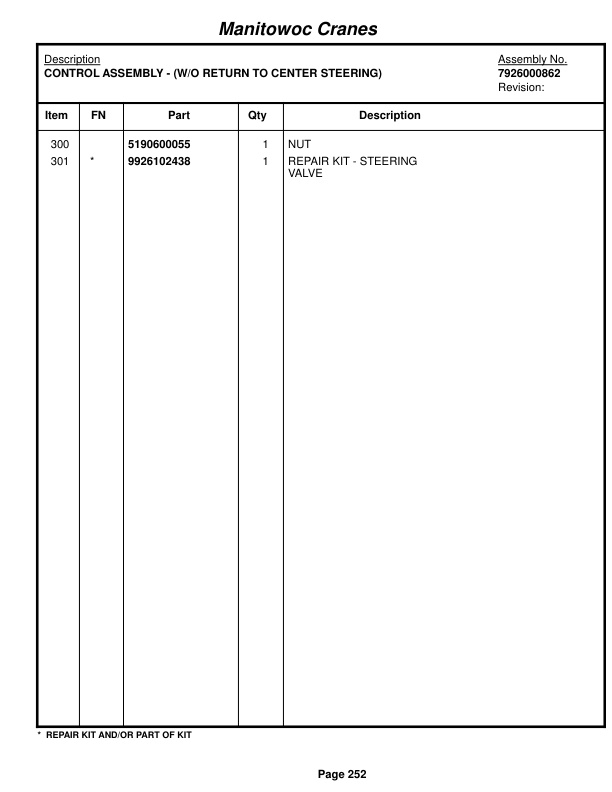 Grove RT740 Crane Parts Manual 66250 2017 2 Grove RT740 Crane Parts Manual 66250 2017-2