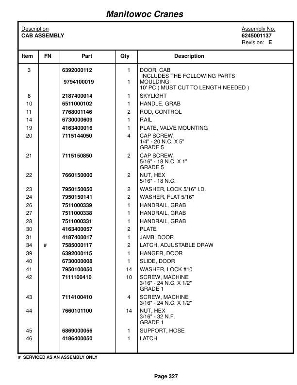 Grove RT745 Crane Parts Manual 79740 2016 2 Grove RT745 Crane Parts Manual 79740 2016-2