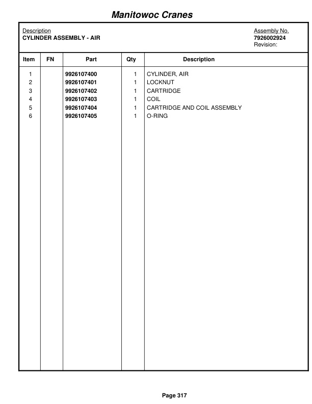 Grove RT745 Crane Parts Manual 84161 2011 2 Grove RT745 Crane Parts Manual 84161 2011-2