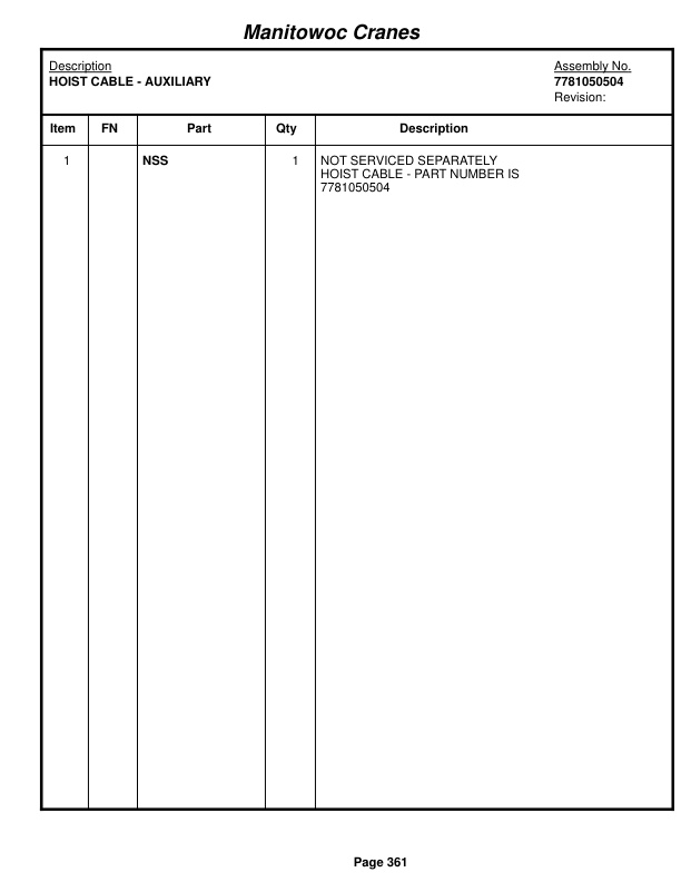 Grove RT750 Crane Parts Manual 221145 2014-2