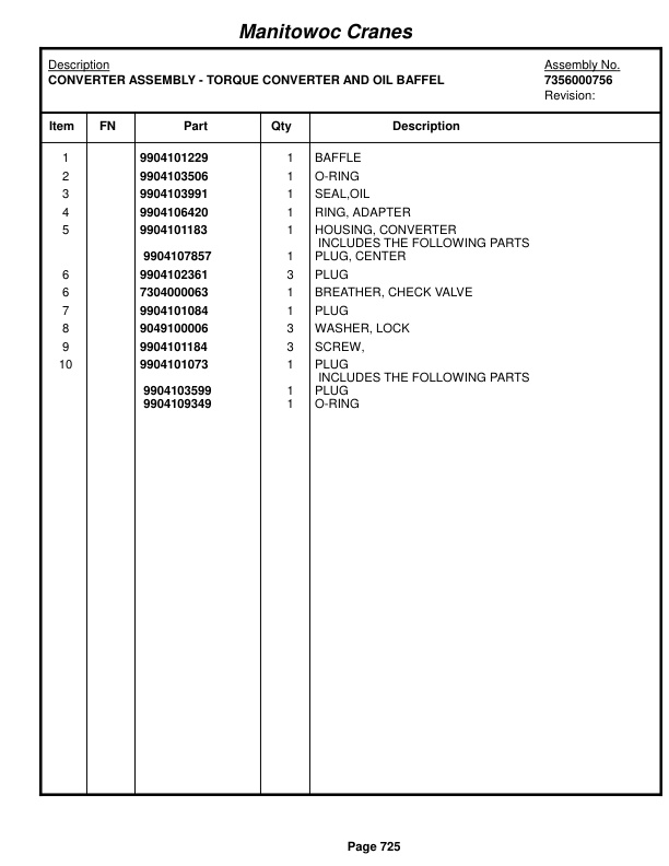 Grove RT750 Crane Parts Manual 221332 2014 3 Grove RT750 Crane Parts Manual 221332 2014-3