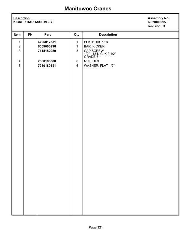 Grove RT750 Crane Parts Manual 84911 2021 2 Grove RT750 Crane Parts Manual 84911 2021-2