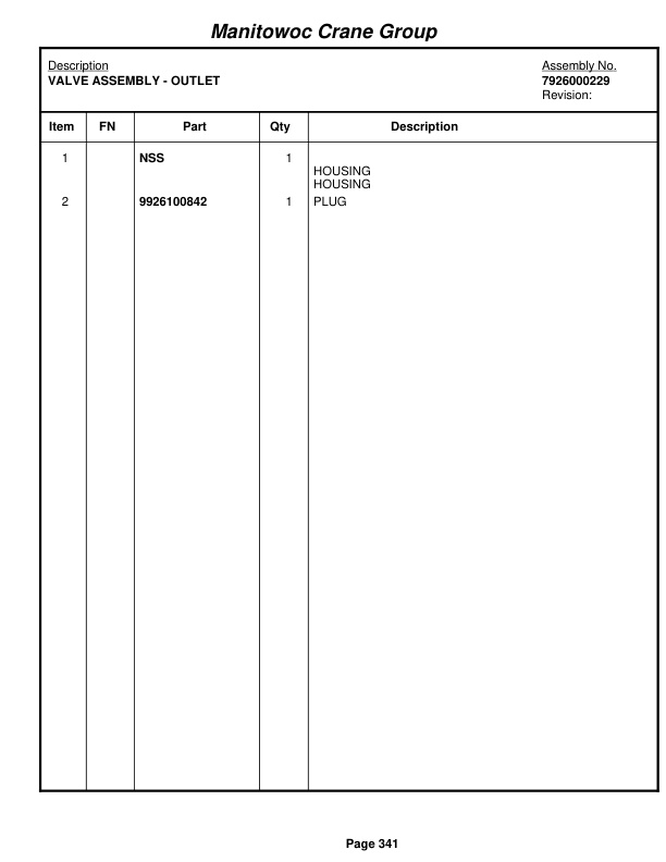 Grove RT750 Crane Parts Manual 86748 2004 2 Grove RT750 Crane Parts Manual 86748 2004-2