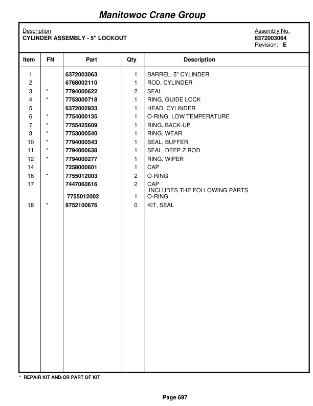 Grove RT750 Crane Parts Manual 86748 2004 3 Grove RT750 Crane Parts Manual 86748 2004-3