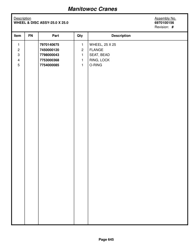 Grove RT750E Crane Parts Manual 222509 2014 3 Grove RT750E Crane Parts Manual 222509 2014-3