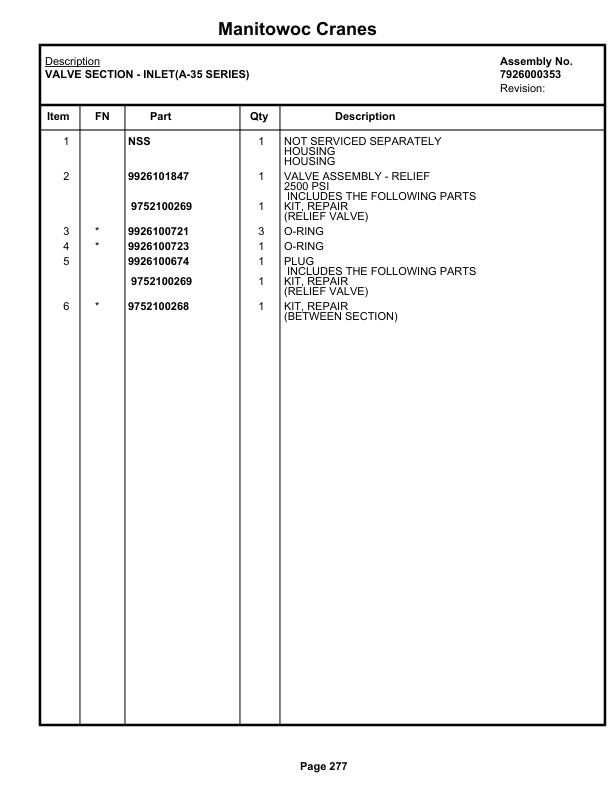 Grove RT760 Crane Parts Manual 70185 2019-2