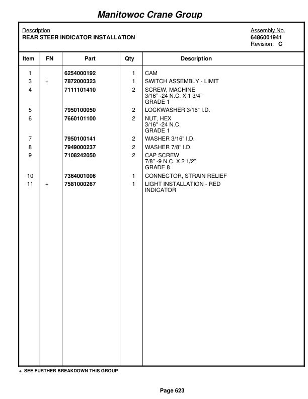 Grove RT760 Crane Parts Manual 72526 2005 3 Grove RT760 Crane Parts Manual 72526 2005-3