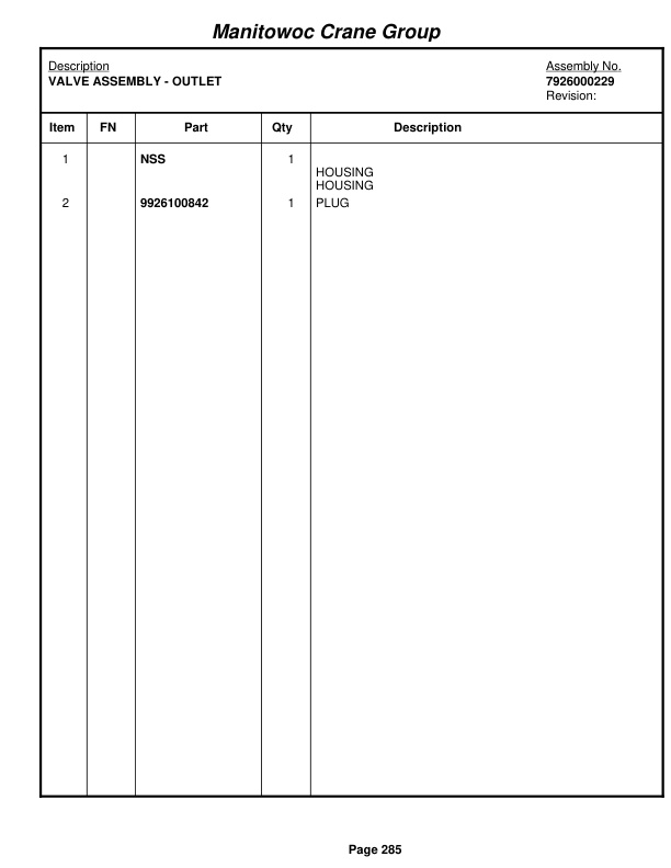 Grove RT760 Crane Parts Manual 77259 2005 2 Grove RT760 Crane Parts Manual 77259 2005-2