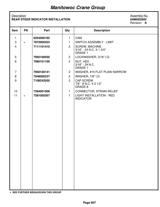 Grove RT760 Crane Parts Manual 83163 2006-3