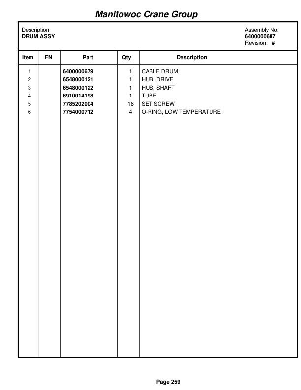 Grove RT760 Crane Parts Manual 87266 2006 2 Grove RT760 Crane Parts Manual 87266 2006-2