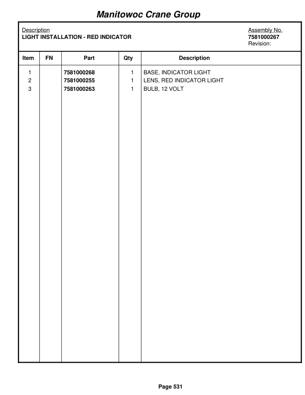 Grove RT760 Crane Parts Manual 87266 2006 3 Grove RT760 Crane Parts Manual 87266 2006-3