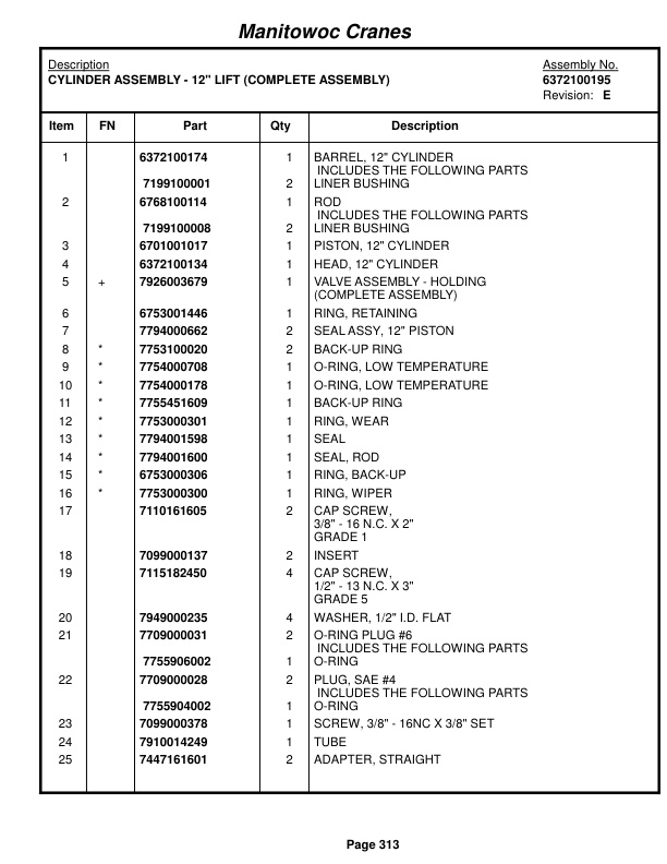 Grove RT760E Crane Parts Manual 222105 2014-2