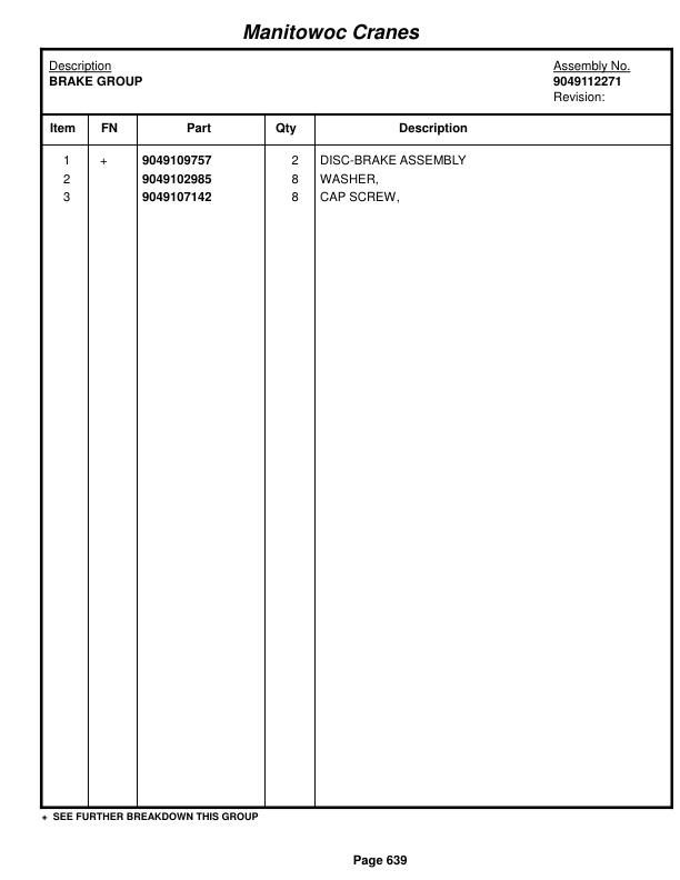 Grove RT760E Crane Parts Manual 222918 2015-3