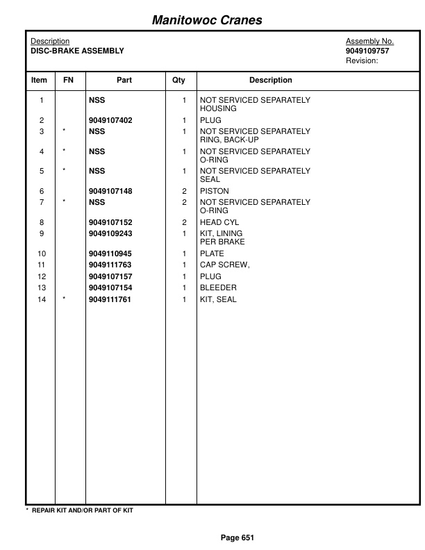 Grove RT760E Crane Parts Manual 223395 2015-3