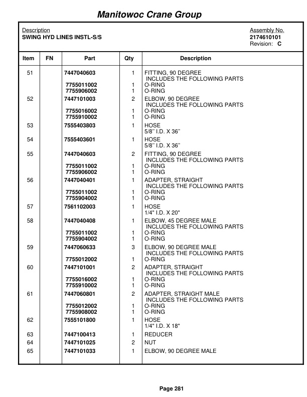 Grove RT760E Crane Parts Manual 224915 2005-2
