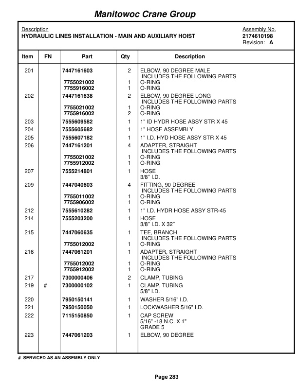 Grove RT760E Crane Parts Manual 225267 2006 2 Grove RT760E Crane Parts Manual 225267 2006-2
