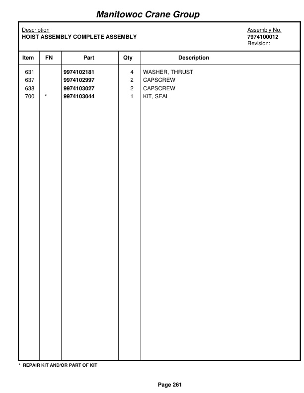 Grove RT760E Crane Parts Manual 226235 2006 2 Grove RT760E Crane Parts Manual 226235 2006-2