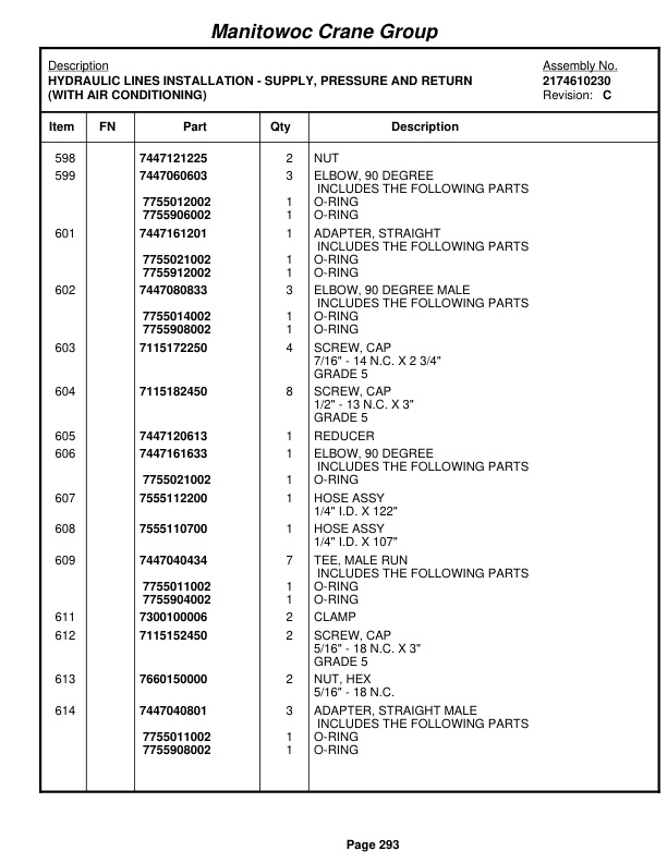 Grove RT760E Crane Parts Manual 227024 2007 2 Grove RT760E Crane Parts Manual 227024 2007-2