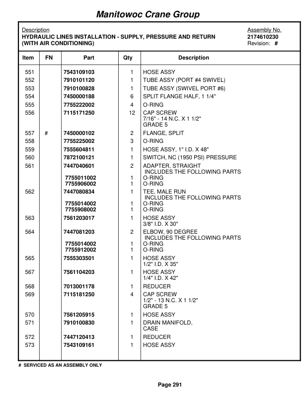 Grove RT760E Crane Parts Manual 227078 2007-2