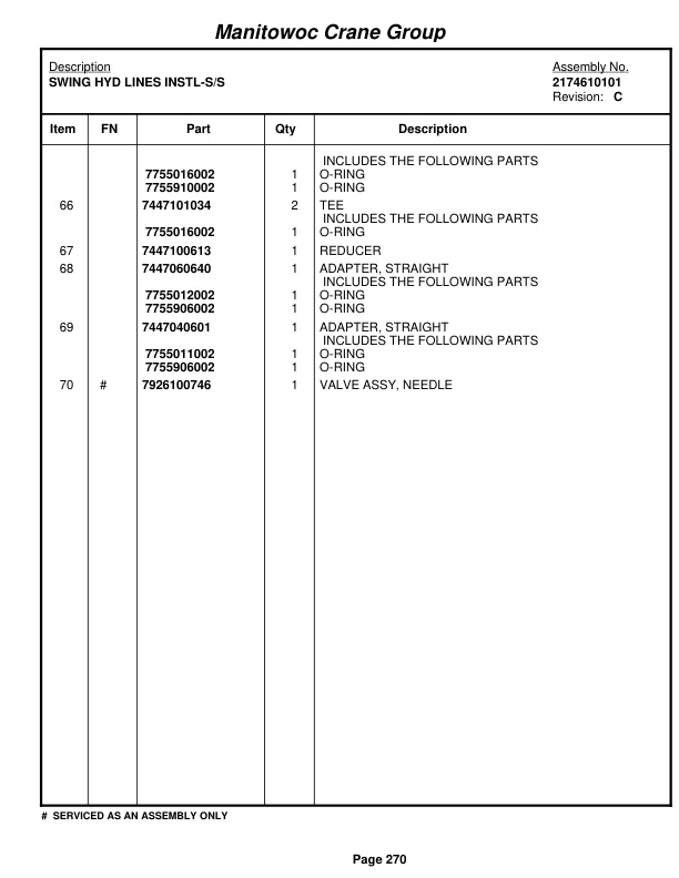 Grove RT760E Crane Parts Manual 227187 2007-2