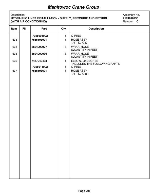 Grove RT760E Crane Parts Manual 227265 2007-2