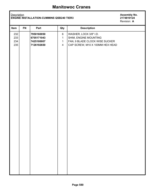 Grove RT760E Crane Parts Manual 227446 2019-3