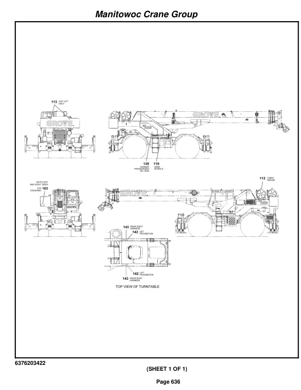 Grove RT760E Crane Parts Manual 227802 2008 3 Grove RT760E Crane Parts Manual 227802 2008-3