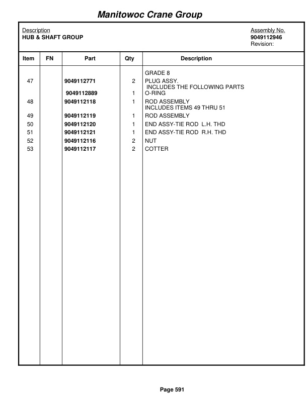 Grove RT760E Crane Parts Manual 229410 2008 3 Grove RT760E Crane Parts Manual 229410 2008-3
