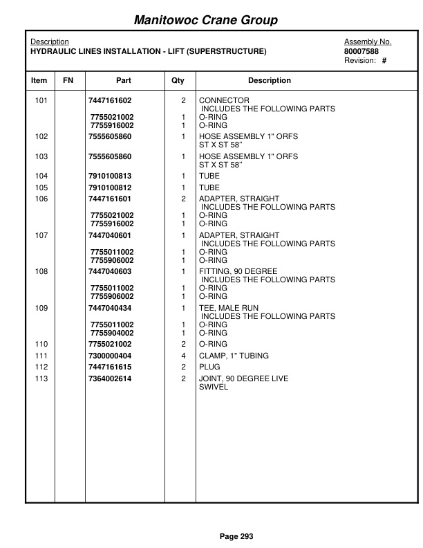 Grove RT760E Crane Parts Manual 229591 2008 2 Grove RT760E Crane Parts Manual 229591 2008-2