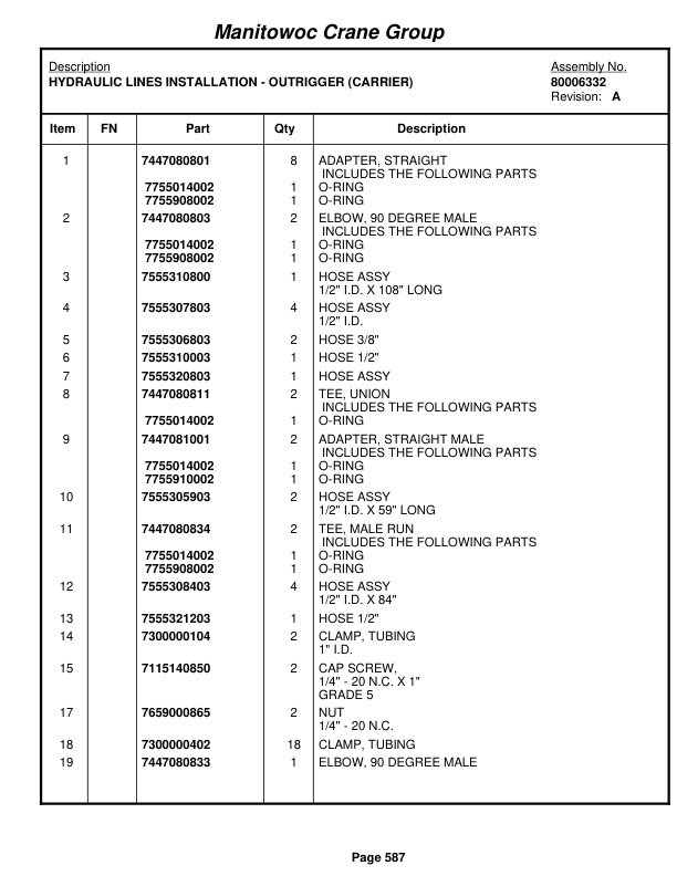 Grove RT760E Crane Parts Manual 229963 2008 3 Grove RT760E Crane Parts Manual 229963 2008-3