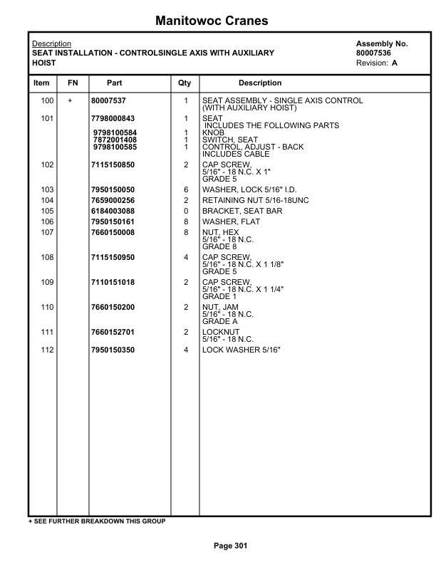 Grove RT760E Crane Parts Manual 231375 2019 2 Grove RT760E Crane Parts Manual 231375 2019-2