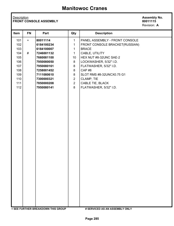 Grove RT760E Crane Parts Manual 231433 2019 2 Grove RT760E Crane Parts Manual 231433 2019-2
