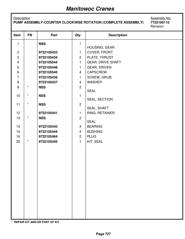 Grove RT760E Crane Parts Manual 231946 2011 3 Grove RT760E Crane Parts Manual 231946 2011-3