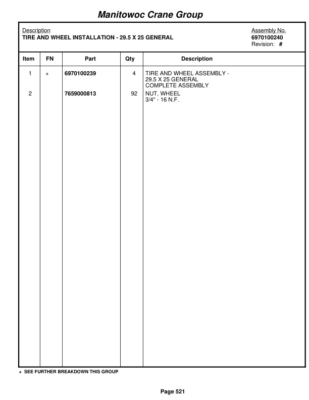 Grove RT760E3 Crane Parts Manual 227109 2007 3 Grove RT760E3 Crane Parts Manual 227109 2007-3