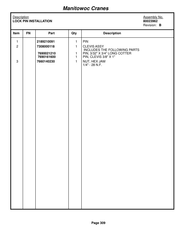 Grove RT765E-2 Crane Parts Manual 232389 2017 2 Grove RT765E-2 Crane Parts Manual 232389 2017-2