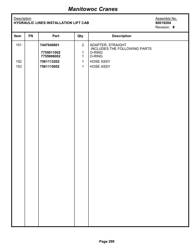 Grove RT765E-2 Crane Parts Manual 232416 2013-2