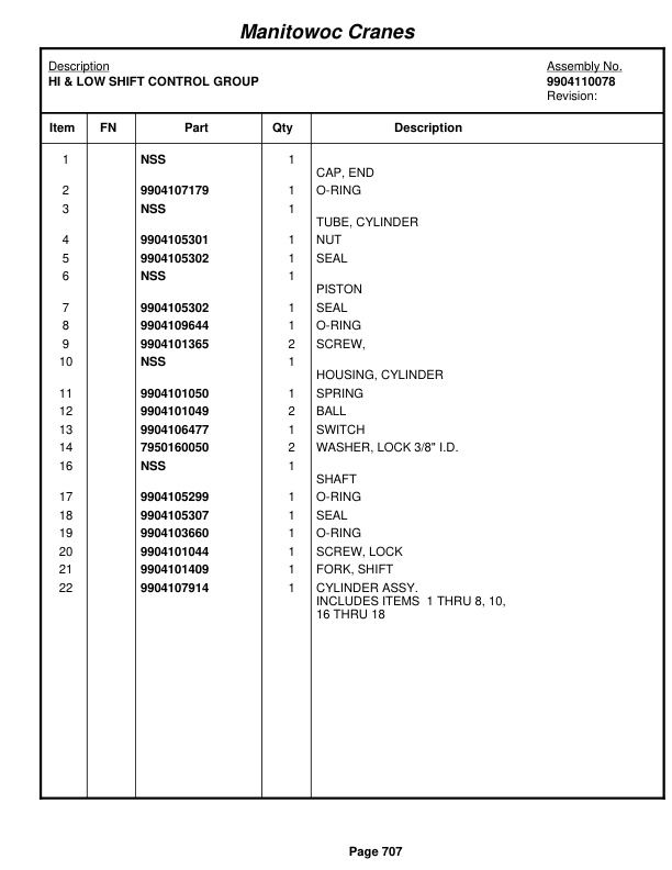 Grove RT765E-2 Crane Parts Manual 232549 2012 3 Grove RT765E-2 Crane Parts Manual 232549 2012-3