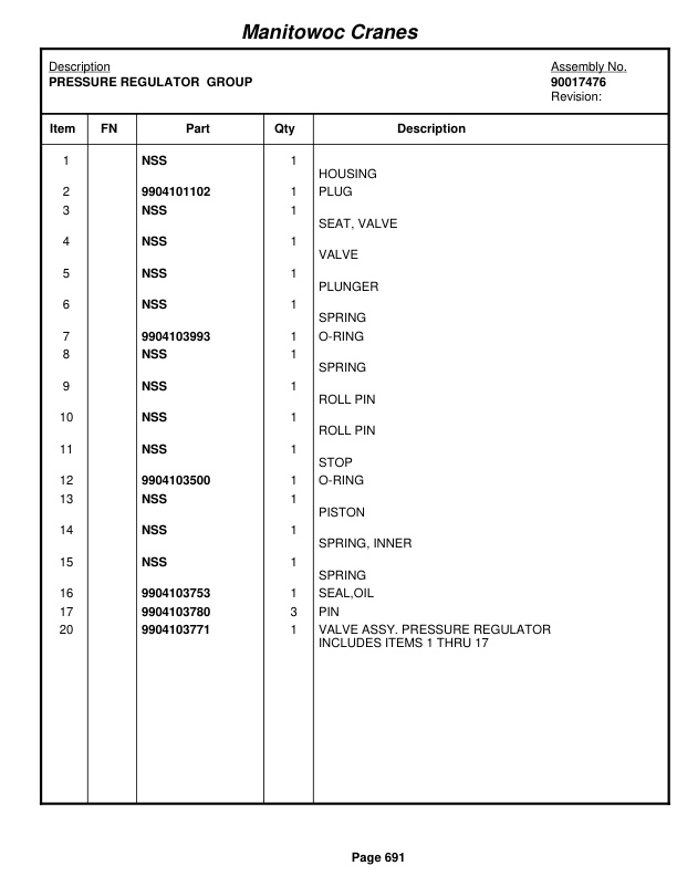 Grove RT765E-2 Crane Parts Manual 232625 2012 3 Grove RT765E-2 Crane Parts Manual 232625 2012-3