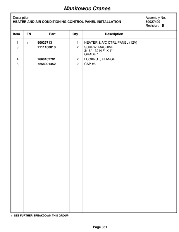 Grove RT765E-2 Crane Parts Manual 232734 2012 2 Grove RT765E-2 Crane Parts Manual 232734 2012-2