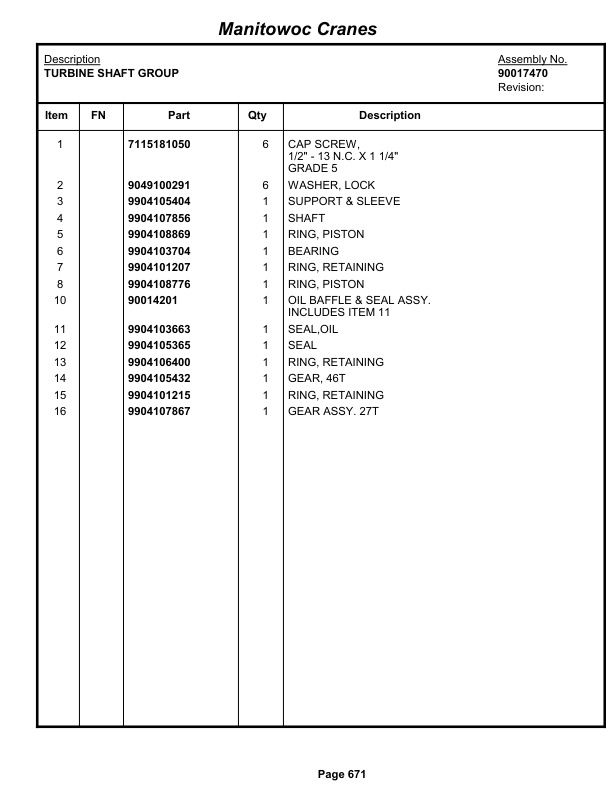 Grove RT765E-2 Crane Parts Manual 232802 2012 3 Grove RT765E-2 Crane Parts Manual 232802 2012-3