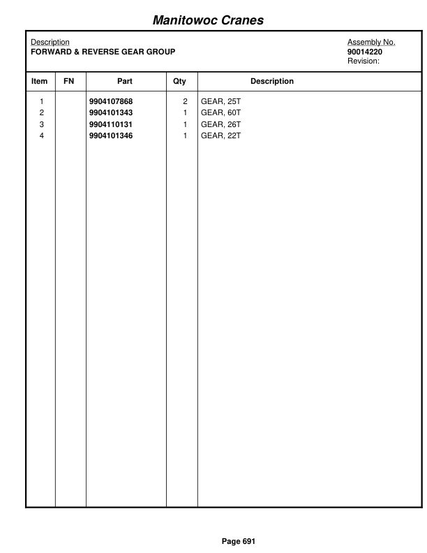 Grove RT765E-2 Crane Parts Manual 233043 2012 3 Grove RT765E-2 Crane Parts Manual 233043 2012-3