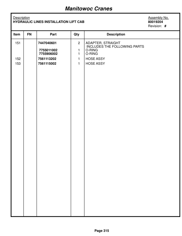 Grove RT765E-2 Crane Parts Manual 233156 2017 2 Grove RT765E-2 Crane Parts Manual 233156 2017-2