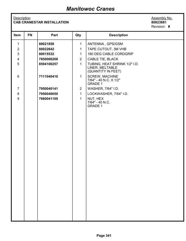 Grove RT765E-2 Crane Parts Manual 233404 2012 2 Grove RT765E-2 Crane Parts Manual 233404 2012-2