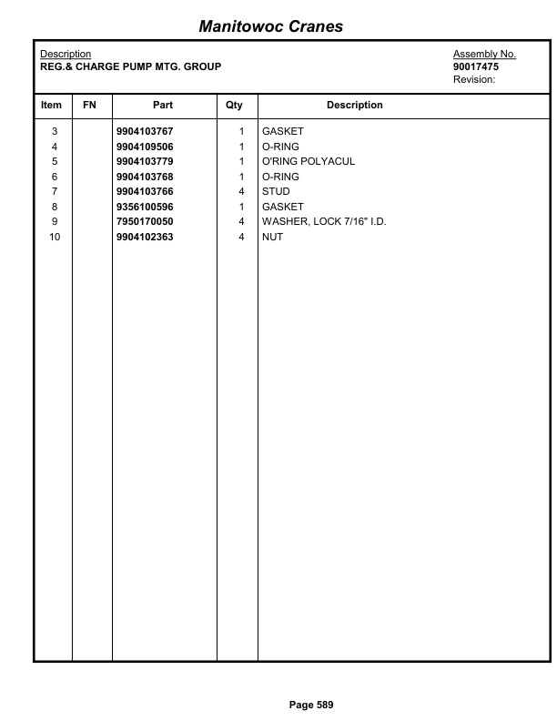 Grove RT765E-2 Crane Parts Manual 233570 2013 3 Grove RT765E-2 Crane Parts Manual 233570 2013-3