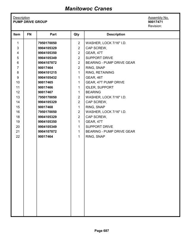 Grove RT765E-2 Crane Parts Manual 233604 2012 3 Grove RT765E-2 Crane Parts Manual 233604 2012-3