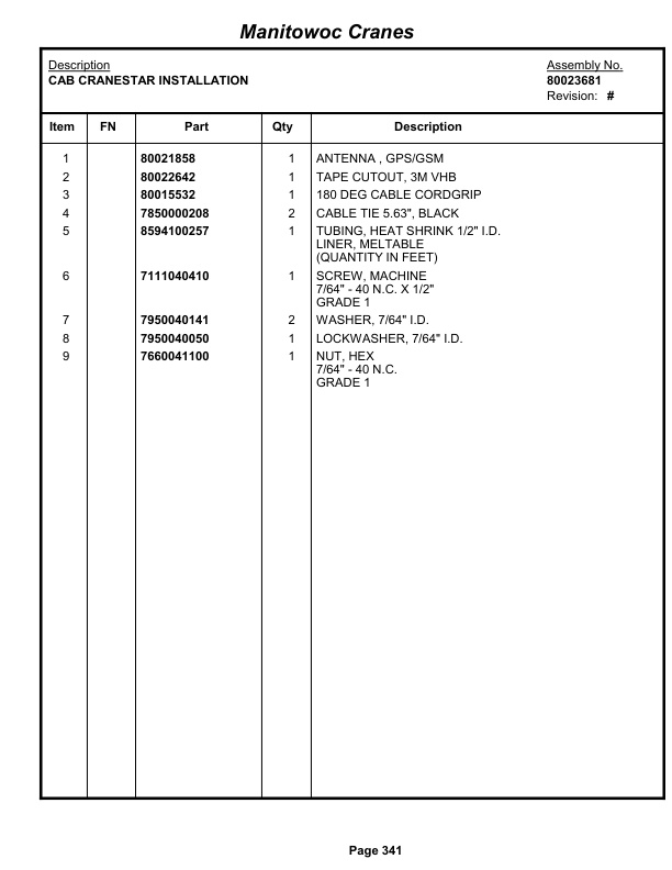 Grove RT765E-2 Crane Parts Manual 234078 2013 2 Grove RT765E-2 Crane Parts Manual 234078 2013-2